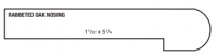 LF 1-1/16"X5-1/4"RBTD OAK NOSING