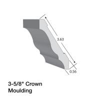 PC 3 5/8"X16' KLEER CROWN MLDG