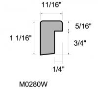 *LF 11/16X1-1/16"BACK BAND WM280