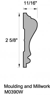 LF 11/16x2-5/8 CHAIR RAIL WM390