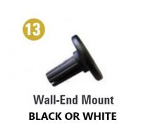 WALL END MOUNT TEX BLACK