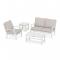 DEEP SEATING SET 4PC YACHT WHITE