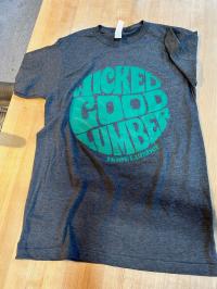 T-SHIRT H. CHARCOAL LG "WICKED"