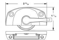 AW LOCK DH STONE W/SCREWS