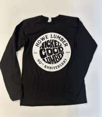 T-SHIRT LONG SLV BLACK 60TH MED