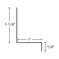 1" X 10' WHITE CAP FLASHING ALUM