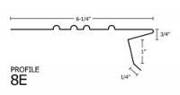 PC 8" D DRIP EDGE WHITE ALUM 10'