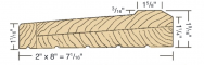 2X8-48" OAK SILL