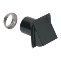 4"BLK WALL CAP W/DAMPER 885BL