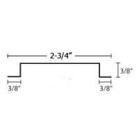 PC 2X96 ALUM SOFFIT STRIP BROWN