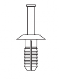 PKG 3/4" WHITE FRP RIVETS 100CT