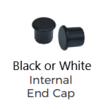 INT MNT/END CAP 1-3/8 GL WHITE