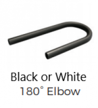 ELBOW 180 DEGREES TEX BLACK