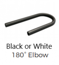 ELBOW 180 DEGREES GL WHITE