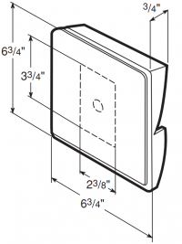 WHITE SQUARE SURFACE MOUNT